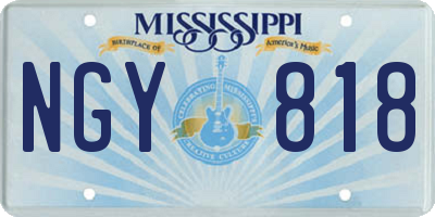 MS license plate NGY818