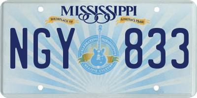 MS license plate NGY833