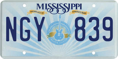 MS license plate NGY839