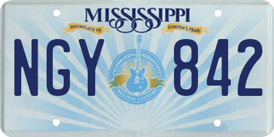 MS license plate NGY842