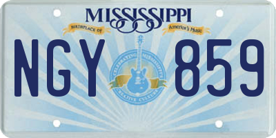 MS license plate NGY859