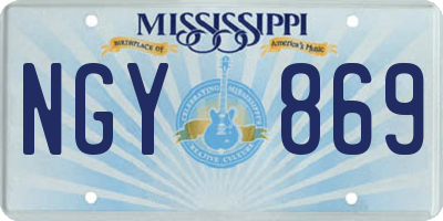 MS license plate NGY869