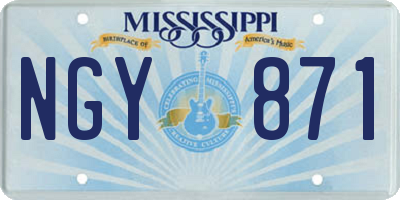 MS license plate NGY871