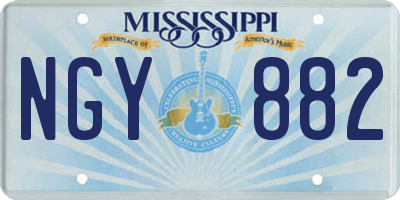 MS license plate NGY882