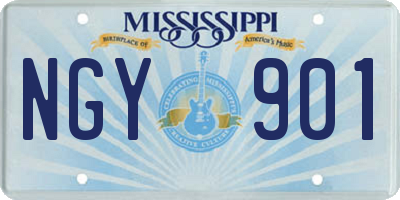 MS license plate NGY901