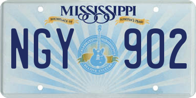 MS license plate NGY902