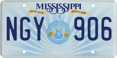 MS license plate NGY906
