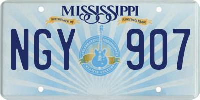 MS license plate NGY907