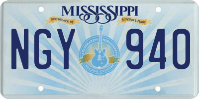 MS license plate NGY940