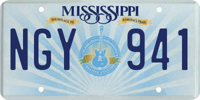 MS license plate NGY941