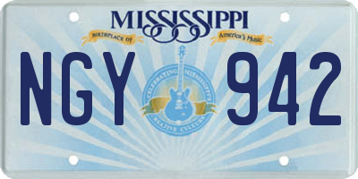 MS license plate NGY942