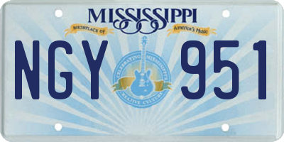 MS license plate NGY951