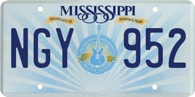 MS license plate NGY952