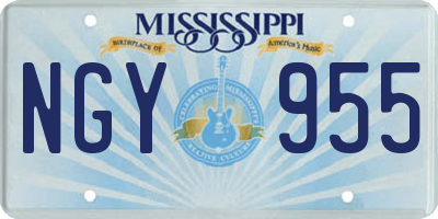 MS license plate NGY955