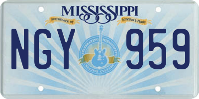 MS license plate NGY959