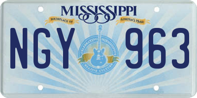 MS license plate NGY963