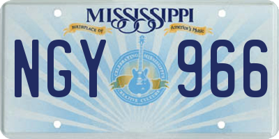 MS license plate NGY966