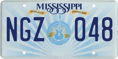 MS license plate NGZ048