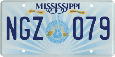 MS license plate NGZ079