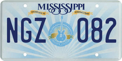MS license plate NGZ082