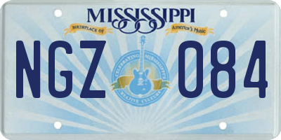 MS license plate NGZ084