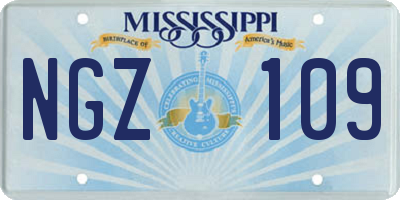 MS license plate NGZ109