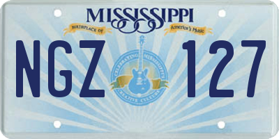 MS license plate NGZ127