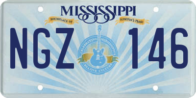 MS license plate NGZ146