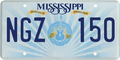 MS license plate NGZ150