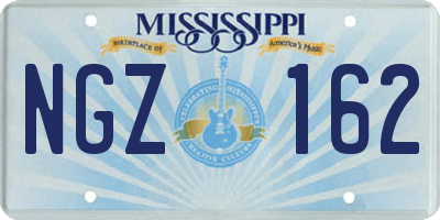 MS license plate NGZ162