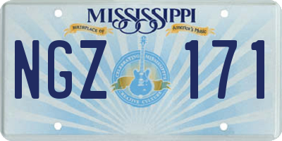 MS license plate NGZ171
