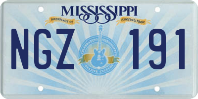 MS license plate NGZ191