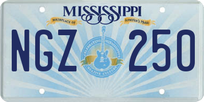 MS license plate NGZ250