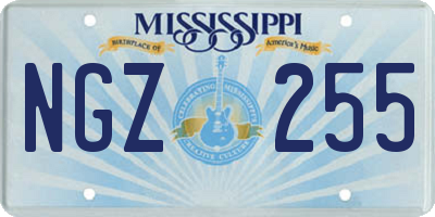 MS license plate NGZ255