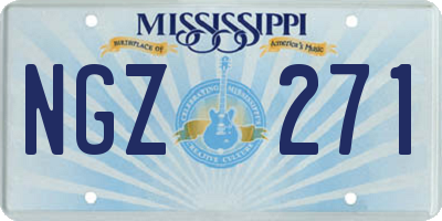 MS license plate NGZ271