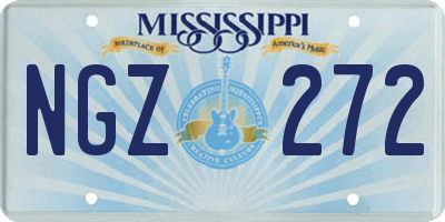 MS license plate NGZ272