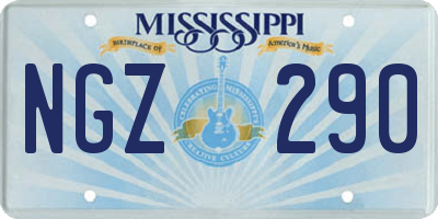 MS license plate NGZ290