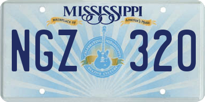 MS license plate NGZ320