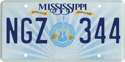 MS license plate NGZ344