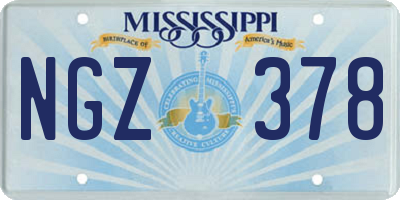 MS license plate NGZ378