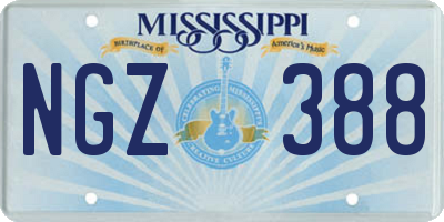 MS license plate NGZ388