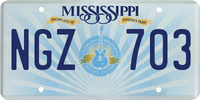 MS license plate NGZ703
