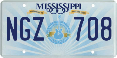 MS license plate NGZ708