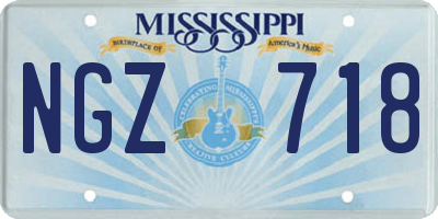 MS license plate NGZ718
