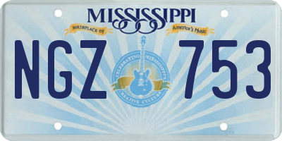 MS license plate NGZ753
