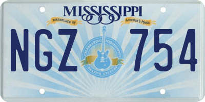 MS license plate NGZ754