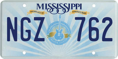 MS license plate NGZ762