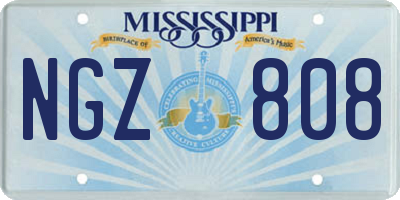 MS license plate NGZ808