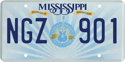 MS license plate NGZ901