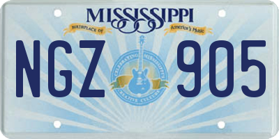 MS license plate NGZ905